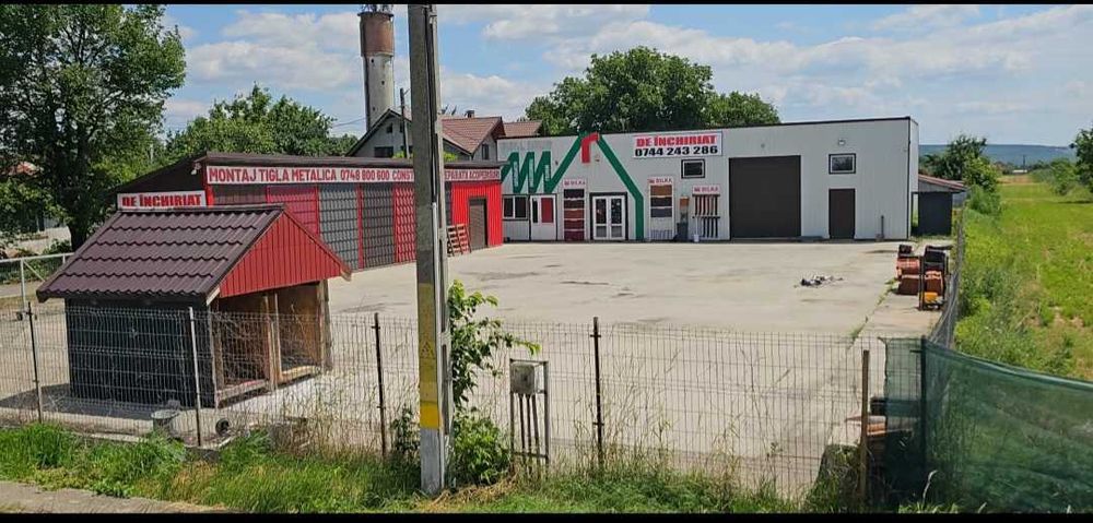 Inchiriez Hala in Horia 800 mp curte betonata plus 200 mp. hala la E85.,cu utilitati