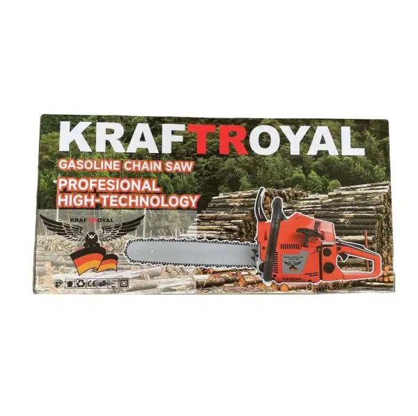 Бензинова Резачка за Дърва KraftRoyal с 40см Шина, 4.5 kW, 68куб.