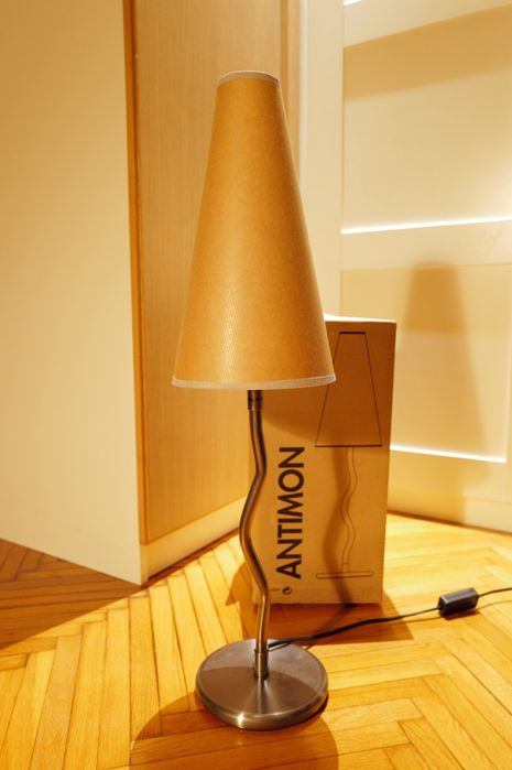 Lampa Vintage 1990 Ikea Antimon NOS Zig Zag post moderna nichel