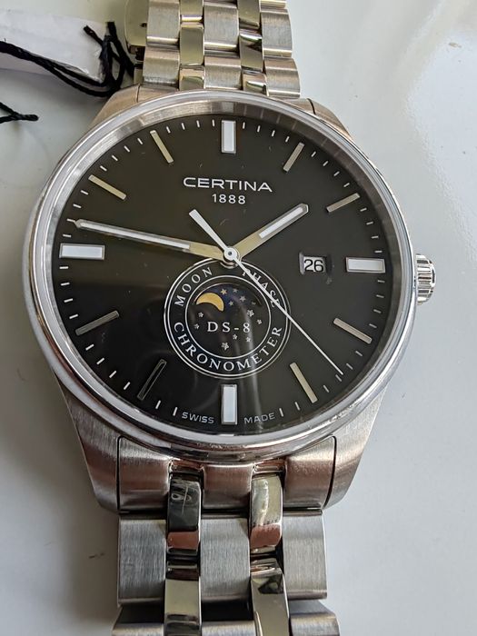 Ceas Certina DS 8 Chronometer Moon Phase 40,5 mm Quartz Nou!