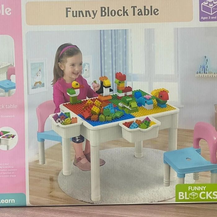 Стол 2в1 с конструктором