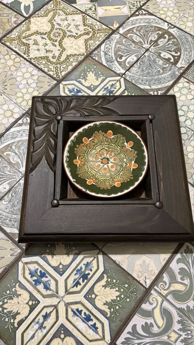 Свещник с дърворезба „Венге“