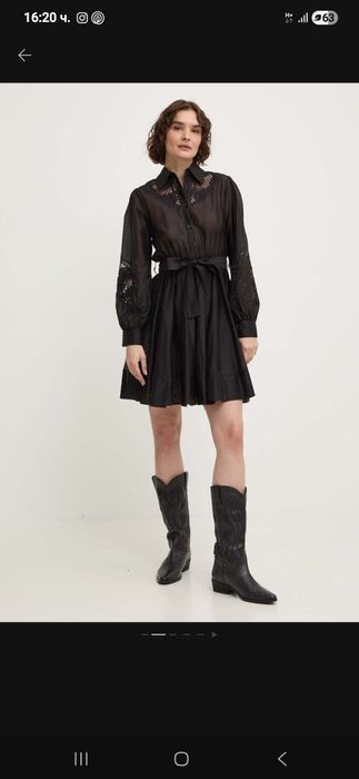 Черна рокля Lab Answear