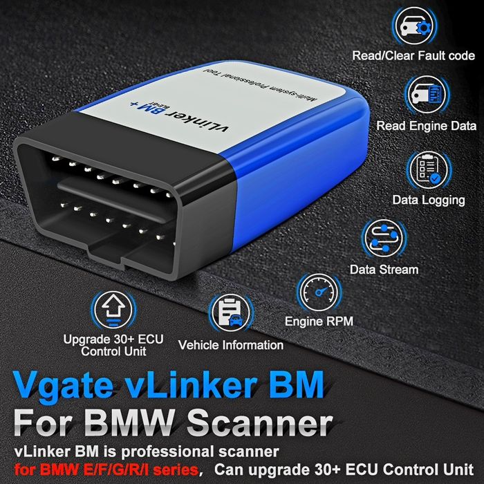 Професионален vLinker BM+ (BtLE) - Идеален за BimmerCode (за BMW) OBD2
