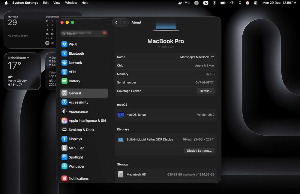 Macbook pro m1 max 32gb/1tb | 16 inch