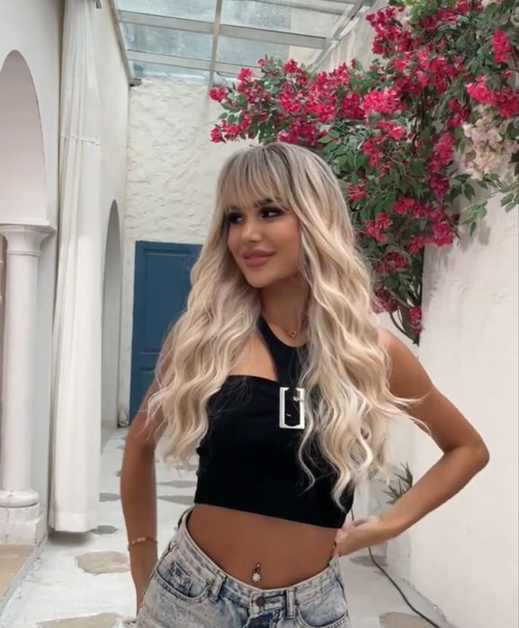 Парик качество Топ! Цвет Блонд микс Браун .