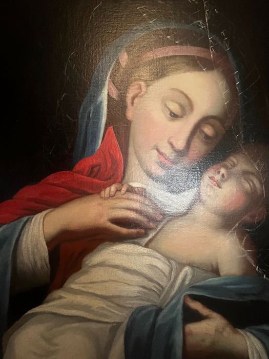 Tablou ulei pe pânză Sf Fecioară cu pruncul