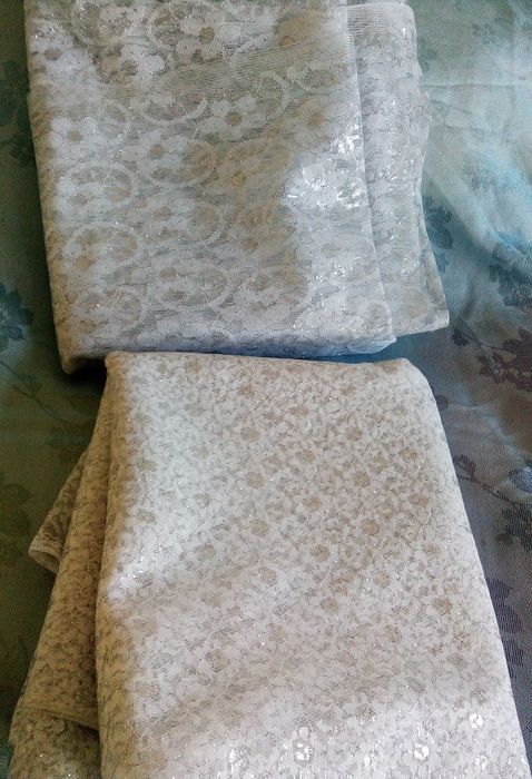 Ткани креп жоржет(крепдешин корейский) японский гипюр.Цена за метр