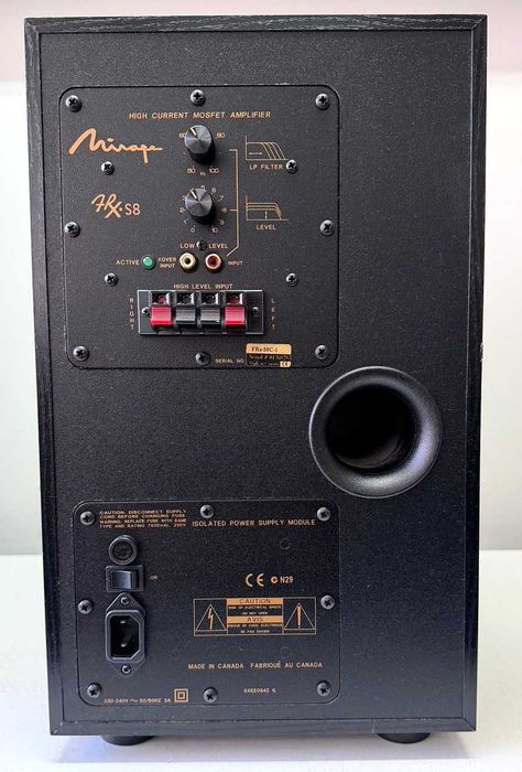 Mirage FRx-S8 – Subwoofer Activ – MOSFET – Canada Sunet High-End