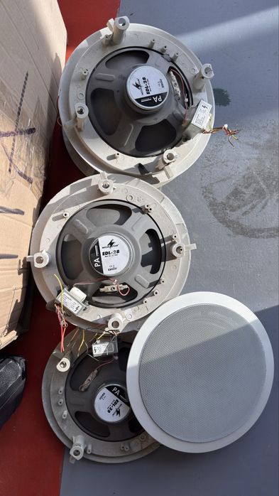 Kit sonorizare PA 100V, amplificator, tuner și 16 boxe tavan