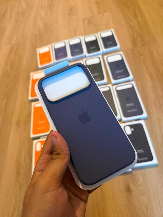 Huse silicon originale Apple, MagSafe, iPhone 17/Air/Pro/Pro Max, noi