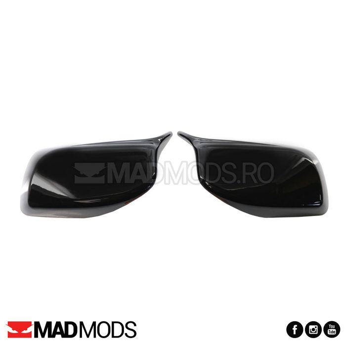 Set capace oglinzi M BMW Seria 5 6 E60 E61 E63 E64 NFL, Negru Lucios
