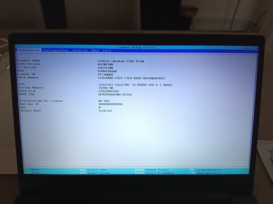 Laptop Lenovo IdeaPad S145-15iwl