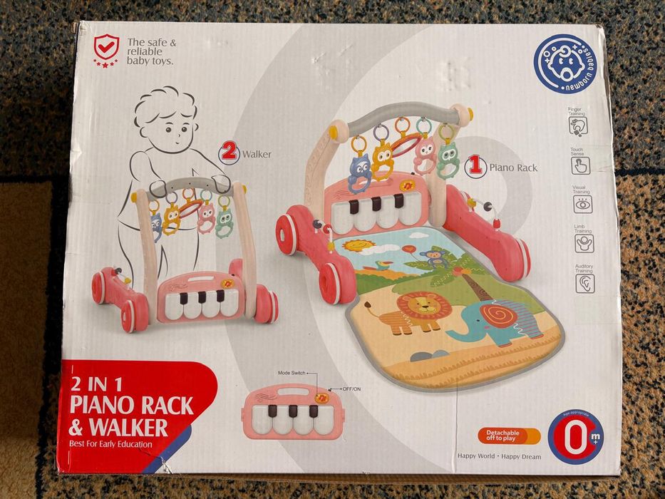 Детские ходунки-каталка (с ковриком)