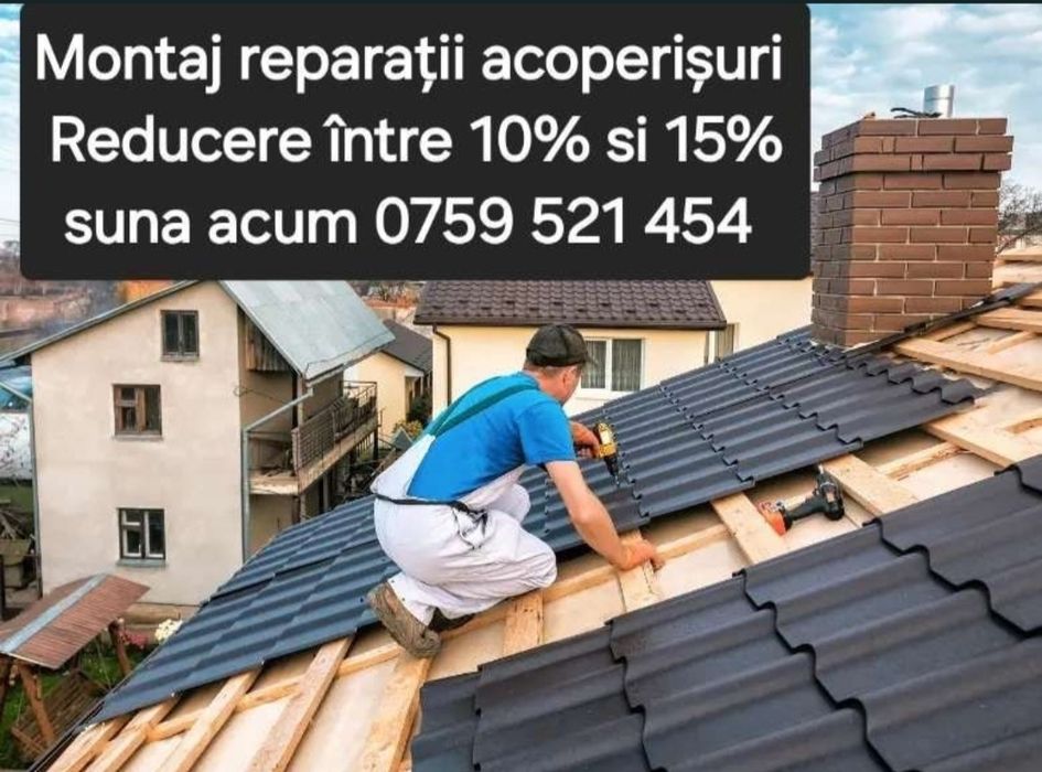 Reparații Acoperișuri Timișoara Montaj Tabla BILKA hidroizolații