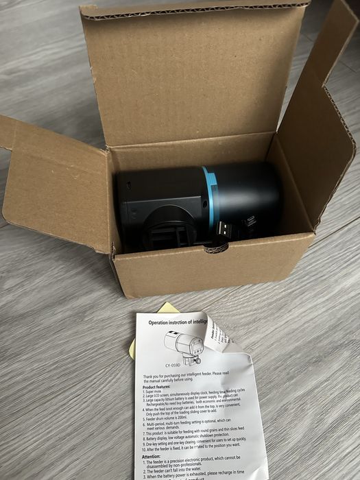 NOU!!! Hranitor automat acvariu, acumulator incorporat, alimentare USB