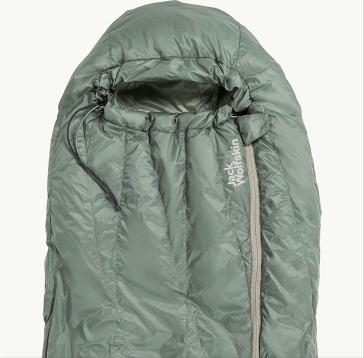 Sac de dormit Jack Wolfskin Athmos Down +5, 195Cm, picnic green