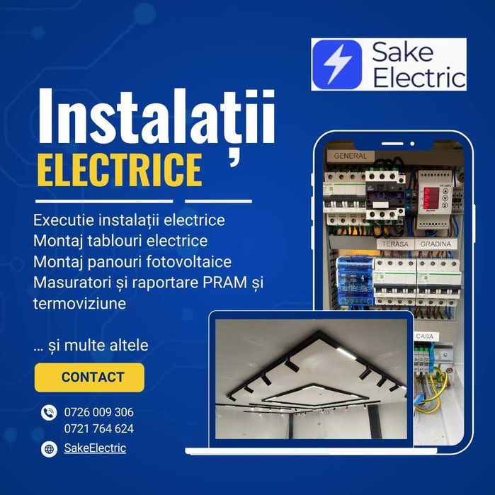 Electrician autorizat Bucuresti/Ilfov execut instalatii electrice,PRAM