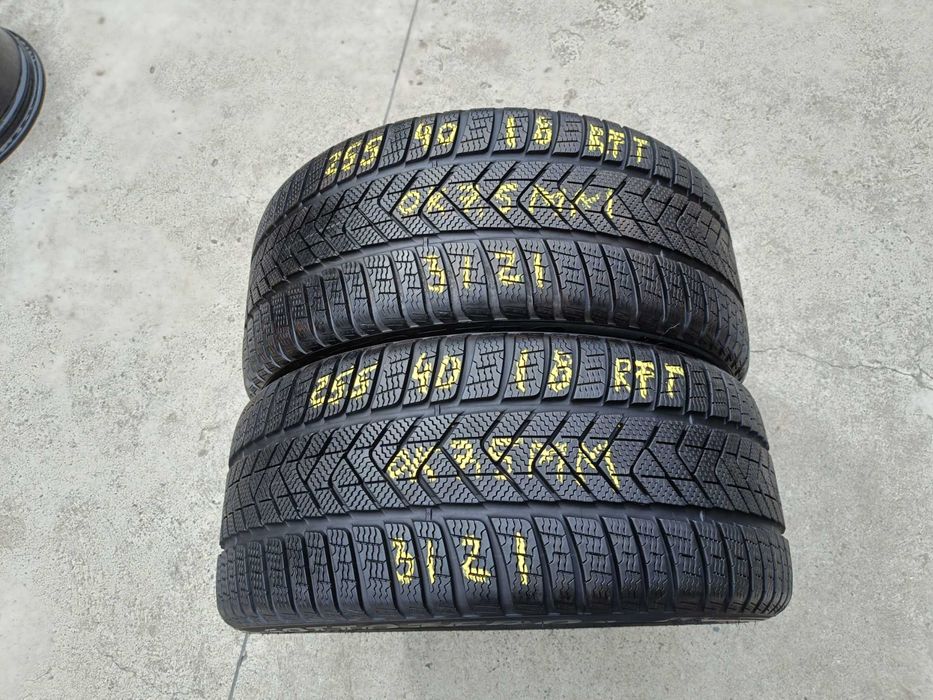 Doua anvelope iarna 255 40 18 pirelli sottozeo 3 run flat profil de 7,5 mm