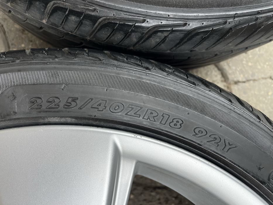 Jante aliaj 5x120mm, anvelope vara 225/40 R18, BMW E46 E90 E91 E81 E87