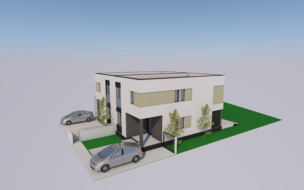 Vand parcela teren , zona Mehala, 440mp , proiect duplex cu autorizatie constructie