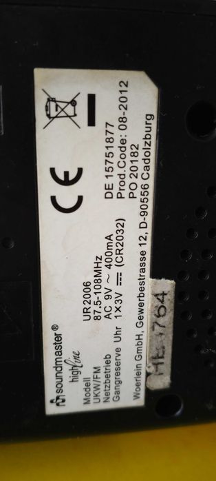 Radio soundmaster highline ur2006