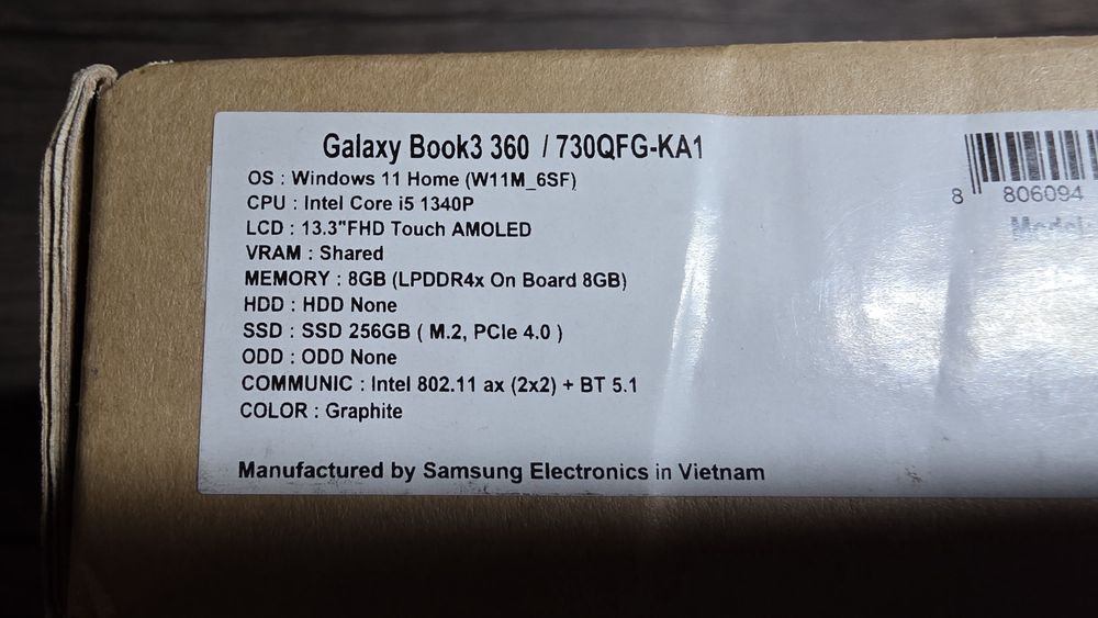 Samsung Galaxy book 3 360