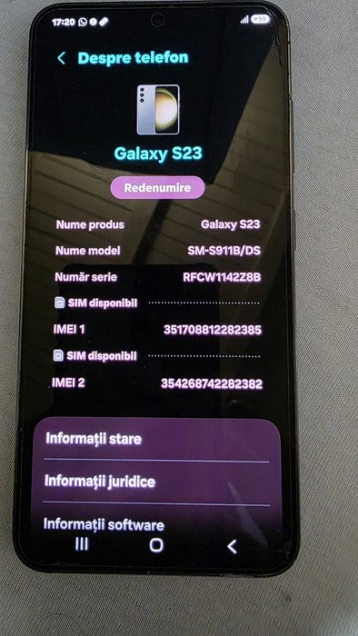 Samsung Galaxy S23 , 256gb (ca nou)