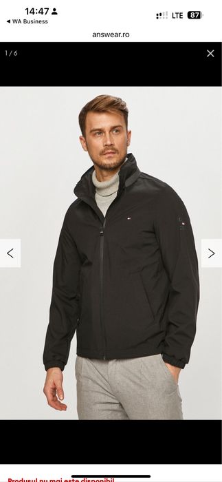 Geaca subtire primavara toamna rezisenta vant si ploaie Tommy Hilfiger