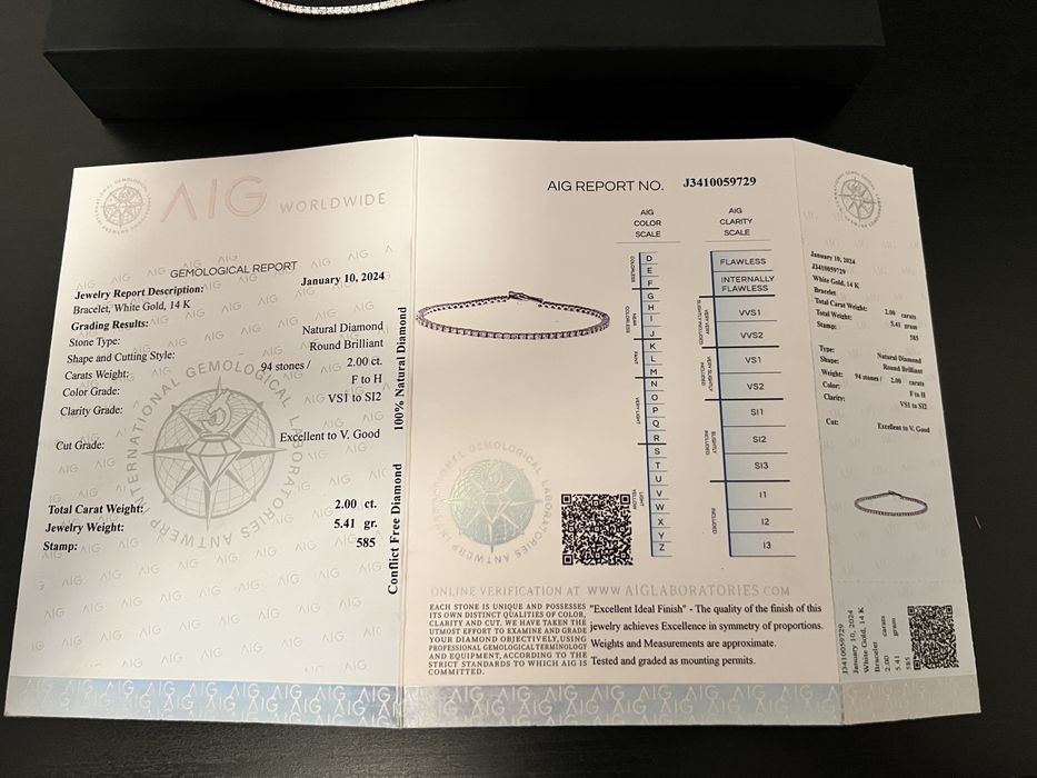 Bratara aur alb cu diamante !