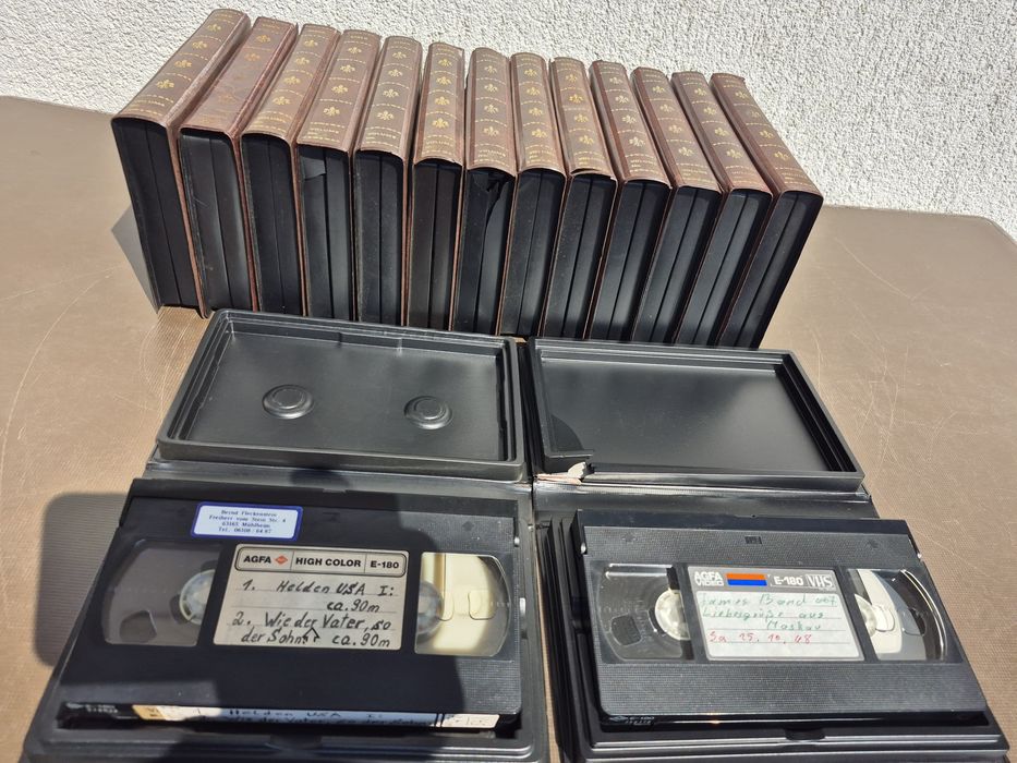 Vând Lot 15 casete video VHS originale Agfa colectie filme de 180-210-240 minute