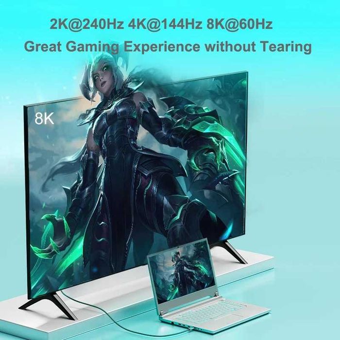 Кабель - адаптер  USB TypeC to DP 8K. ДВУНАПРАВЛЕННЫЙ