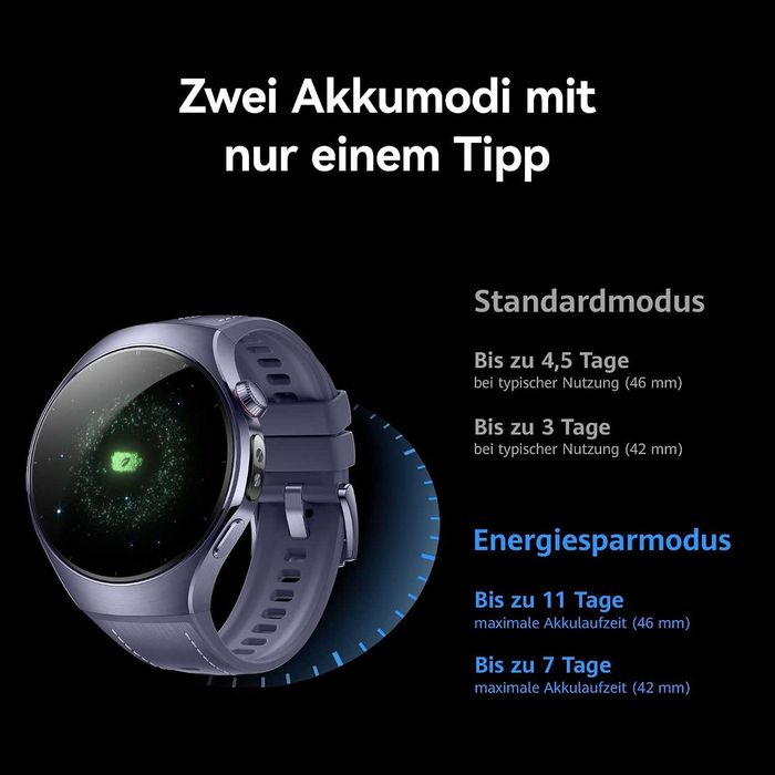 Нов Смарт Водоустойчив Часовник Huawei Watch 5, Rates-L19F, Черен, 2 години Гаранция