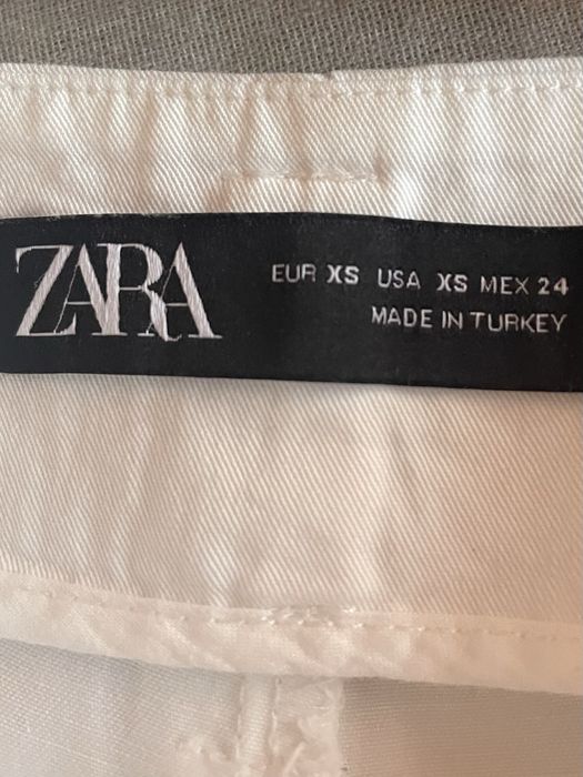Дамски панталон ZARA-бял памучен
