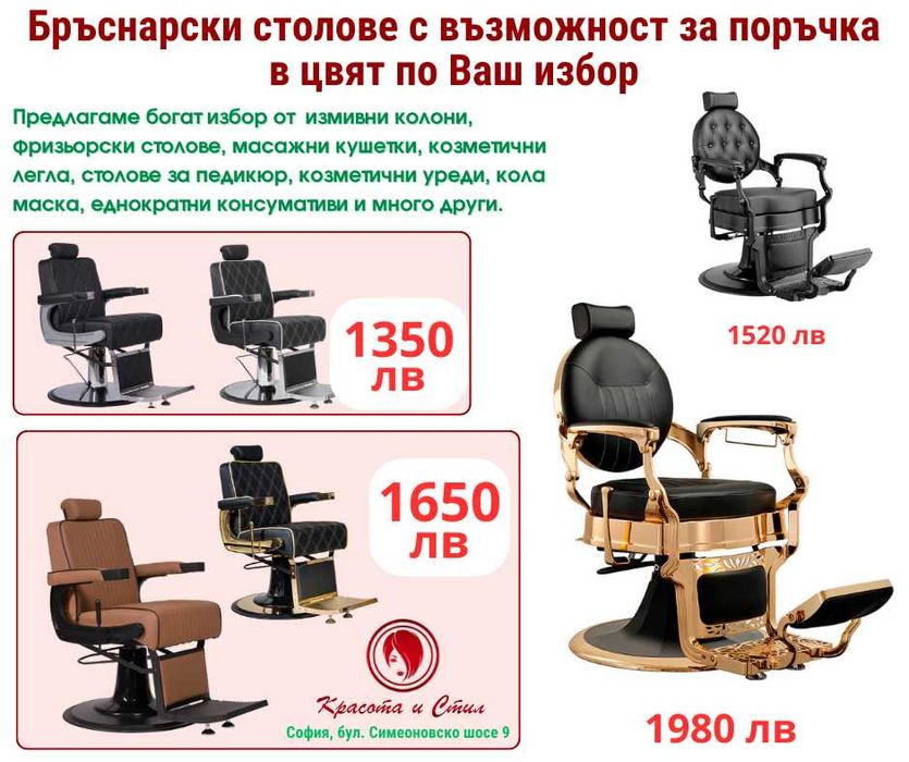 Фризьорско, бръснарско, козметично оборудване