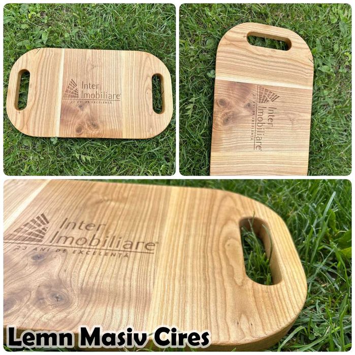 Tocătoare și Platouri din Lemn Masiv cu Gravură Personalizată