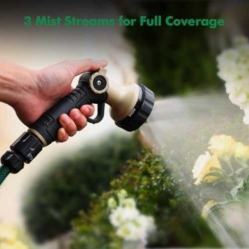 Нов Градински пистолет за маркуч метален 6 струи месинг 6 режима за градина и кола