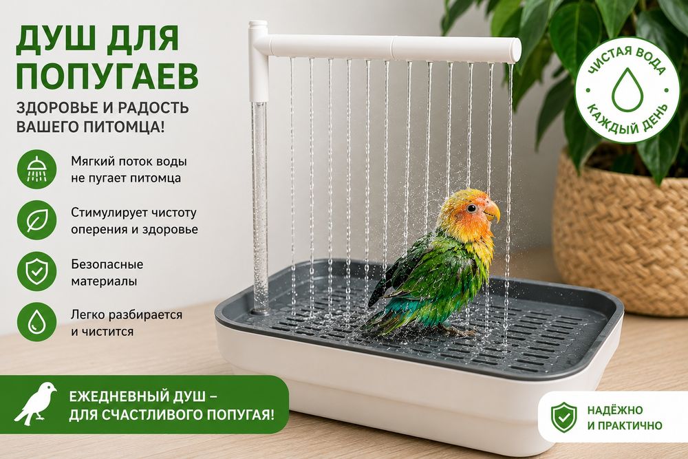 Душ для попугаев
