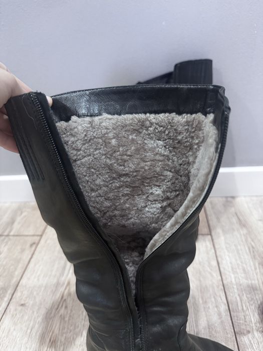 Сапоги кожаные черные 35 размер