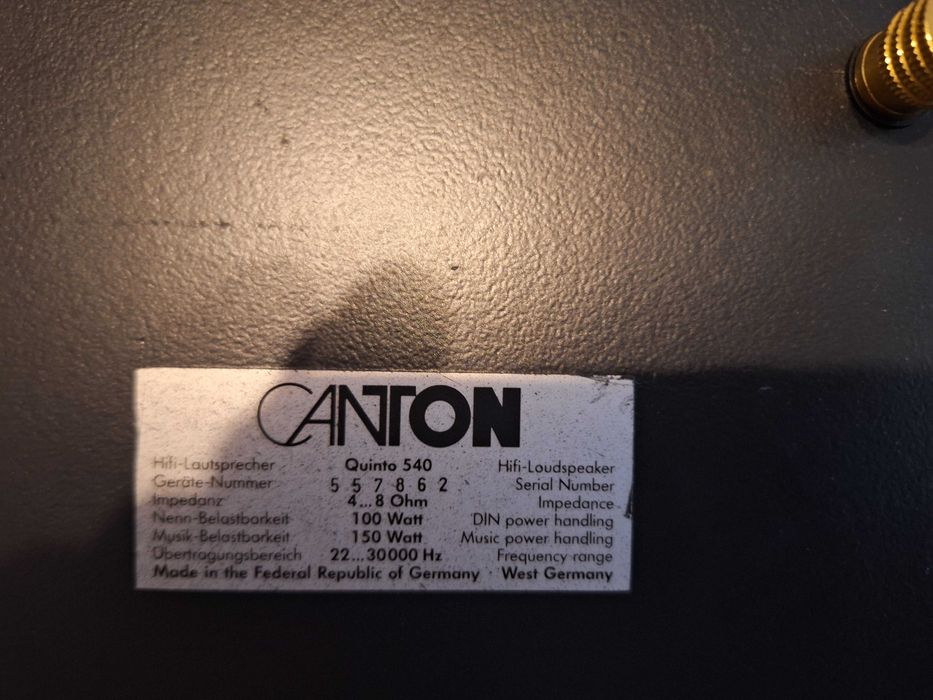 Boxe Canton Quinto 540 bass 30 cm 20hz recap total