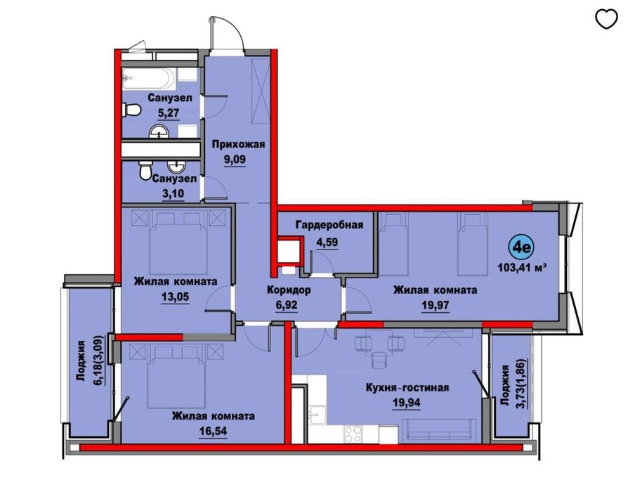 Комфортабельный ЖК Regnum Plaza Murad Buildings квартира 3/14/15 103м²