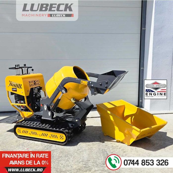 Betoniera pe senile/Dumper Lubeck B-150 -  Nou - Garantie 2 Ani