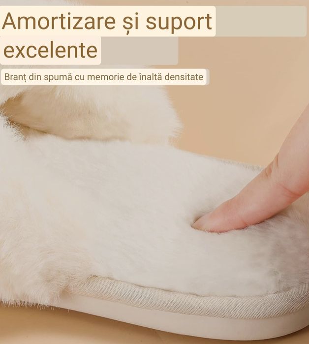 Papuci de damă fuzzy Jane Troides  40-41