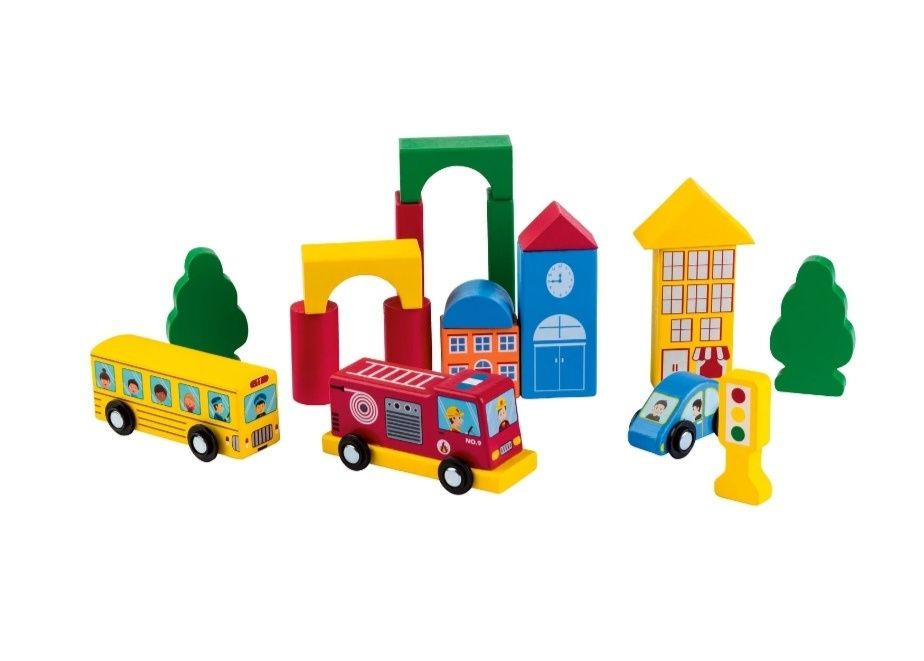 Конструктор дървени блокчета различни модели