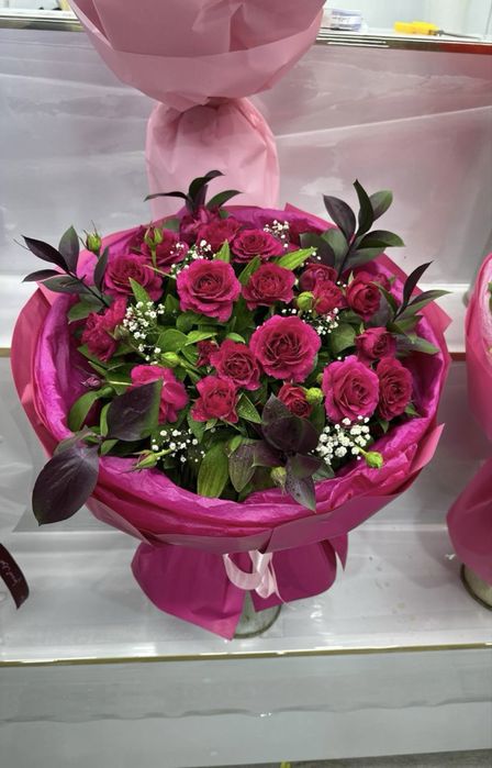 pion bables romashka atirgul buket gullar 101 201