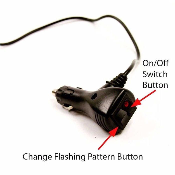 Mini Rampa Girofar Auto LED Galben  24 LED-uri, 8 Modele de Iluminare,