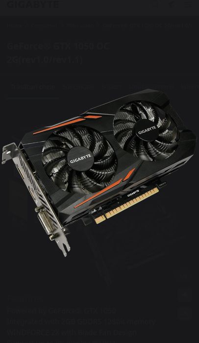 GeForce® GTX 1050 OC 2G