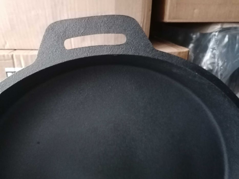 Grill fontă profesional/placă fontă /tavă fontă/tigaie fontă 61 x10 cm