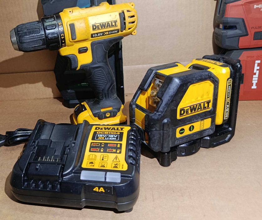 NIVELA Laser VERDE Boloboc DeWalt DCE088G + Filetanta 12V 10.8V sursa