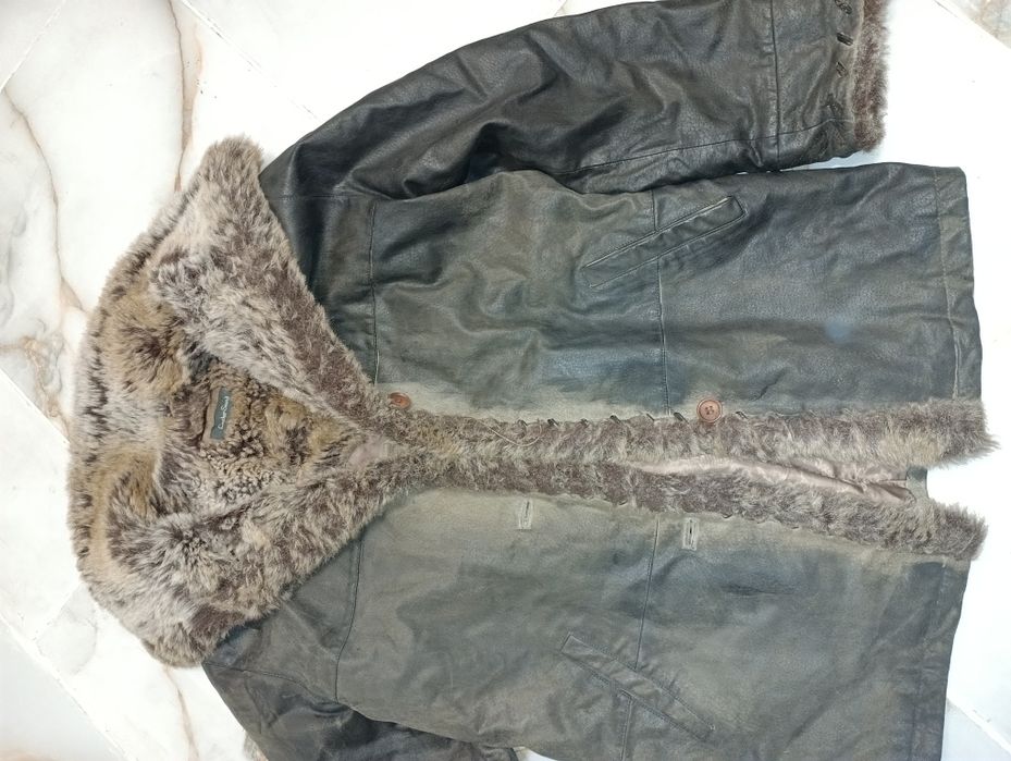 Кожен кожух унисекс с висока яка L - 18 лв